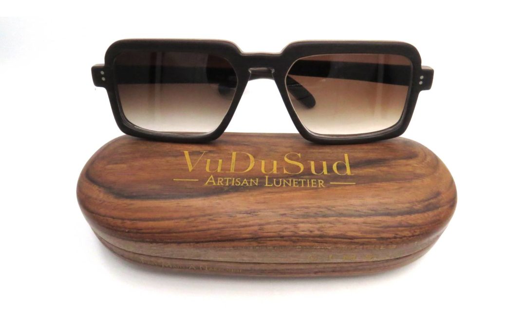 lunette en bois et insert or VuDuSud sur mesure Narbonne